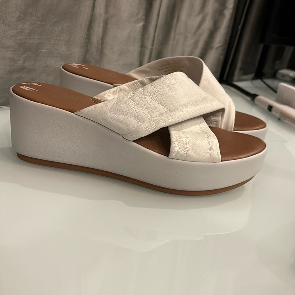 🍁SAB leather slip on platform